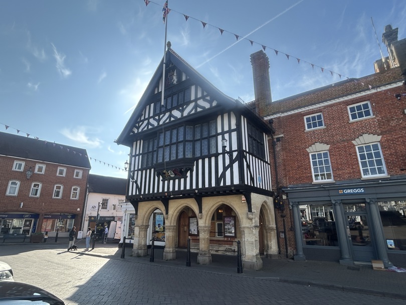 The historic Saffron Walden Town Hall building.